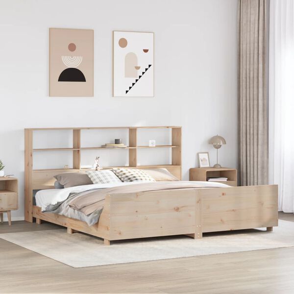 vidaXL Bedframe zonder matras massief grenenhout 180x200 cm