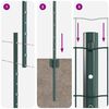 vidaXL Hek met Paal Groen 1 x 25 m Staal en PVC