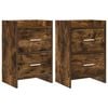 vidaXL Nachtkastjes 2 st Gerookt eiken 40 x 30 x 60 cm Bewerkt hout