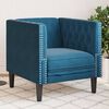 vidaXL Fauteuil Chesterfield-stijl fluweel blauw