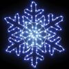 vidaXL Kerstsneeuwvlok met 156 LED Blauw 55,5 x 55,5 x 0,75cm PVC