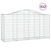 vidaXL Schanskorven 12 st gewelfd 200x50x100/120 cm ijzer