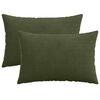 vidaXL Kussensloop 2 st HEERLEN Groen 30 x 50 cm corduroy