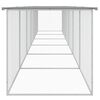 vidaXL Kippenhok met dak 603x98x90 cm gegalvaniseerd staal lichtgrijs