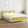 vidaXL Boxspring met matras stof groen 140x190 cm