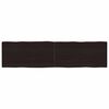 vidaXL Tafelblad natuurlijke rand 160x40x(2-4)cm eikenhout donkerbruin