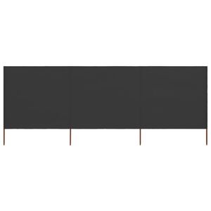 vidaXL Windscherm 3-panelen 400x80 cm stof antraciet