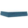 vidaXL Bedframe met matras met matras 2 pcs Blauw Fluweel