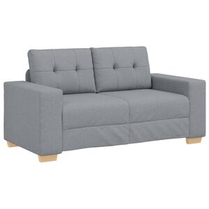 vidaXL Loveseat bank 160x77x82 cm stof lichtgrijs