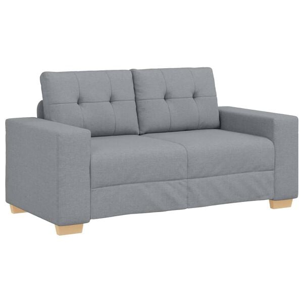 vidaXL Loveseat bank 160x77x82 cm stof lichtgrijs