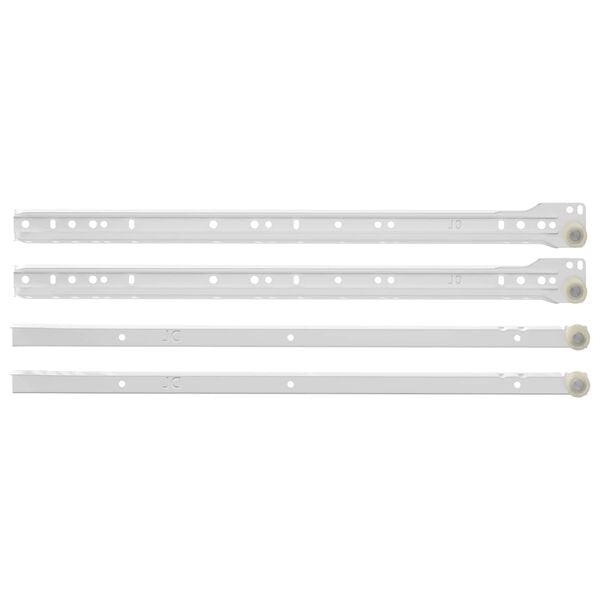 vidaXL Ladegeleider 12 pcs Wit 450 mm Staal