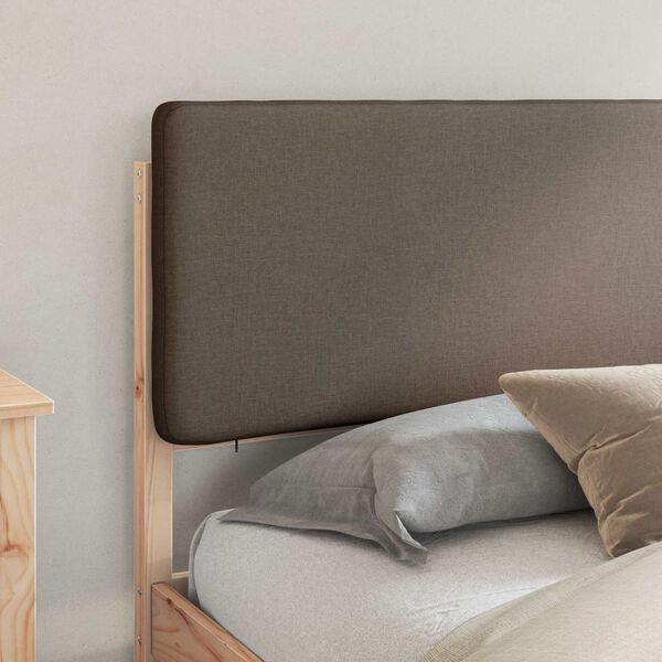 vidaXL Bedframe met Gevoerd Hoofdgedeelte Taupe 180 x 200 cm