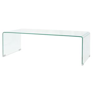 vidaXL Salontafel 98x45x30 cm gehard glas transparant