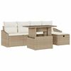 vidaXL Tuin Sofa Set 6 st poly rattan