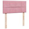 vidaXL Boxspring met matras fluweel roze 80x200 cm