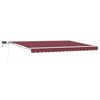 vidaXL Handmatige Luifelhouder met LED's Bordeauxrood en Wit 5 &times; 3,5 m