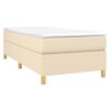 vidaXL Boxspring bed 100x200 cm stof cr&egrave;mekleurig