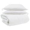 vidaXL Dekbed Set met kussen 3 st Wit Donsveertjes