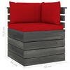 vidaXL 12-delige Loungeset met kussens pallet massief grenenhout