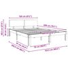 vidaXL Bedframe Wasbruin 120 x 190 cm Massief grenenhout