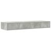 vidaXL Bedlades met lade Beton Grijs 120 x 36,5 x 16,5 cm Bewerkt hout