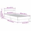 vidaXL Bedframe Zwart Eiken 203 x 95 x 70 cm Bewerkt hout
