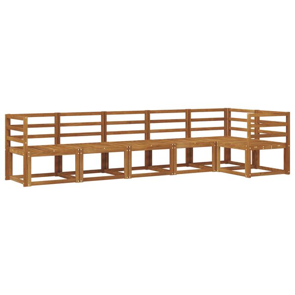vidaXL Buiten bankenset 6 pcs Naturel Massief Acaciahout