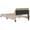 vidaXL Bedframe "Dover" 100x200 cm stof cr&egrave;mekleurig