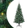 vidaXL Kunstmatig Voorverlicht Kerstboom Groen 240 cm PVC en Metaal