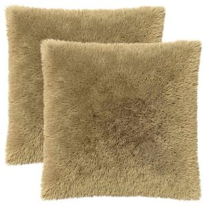 vidaXL Kussen met kussen HEERLEN 2 st Lichtgrijs PV Fleece