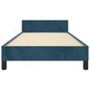 vidaXL Bedframe zonder matras 90x200 cm fluweel donkerblauw