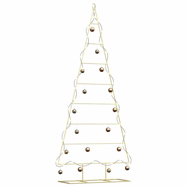 vidaXL Metalen kerstboom met standaard Goud 210 cm Poedergecoat staal