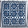Esschert Design Buitenkleed 151,5 cm blauw en wit OC23
