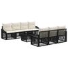 vidaXL Tuinbankenset 8 st Zwart 55 x 55 x 37 cm poly rattan