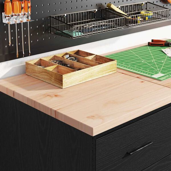 vidaXL Garagekast 40x51x85 cm massief grenenhout zwart