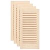vidaXL Kastdeuren met lamellen 4 st 61,5x29,5 cm massief grenenhout