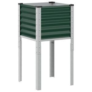 vidaXL Plantenbak Groen 45x45x88 cm Staal