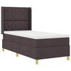 vidaXL Boxspringbed met LED-stripverlichting Bruin 100 x 200 cm Stof