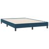 vidaXL Boxspring met matras fluweel donkerblauw 140x220 cm