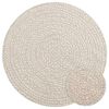 vidaXL Vloerkleed ZIZUR cr&egrave;me binnen en buiten &Oslash; 90 cm jute look