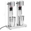 vidaXL Milkshake mixer met dubbele bekers roestvrij staal 2 L