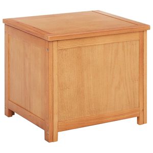 vidaXL Opbergkist met opslag 50 x 45 x 45 cm Massief Eikenhout