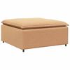 vidaXL Modulaire bank voetenbank module beige 100x100x48 cm