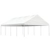 vidaXL Prieel met dak 8,92x5,88x3,75 m polyetheen wit