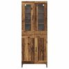 vidaXL Hoge kast Oud Hout 69,5 x 34 x 180 cm Bewerkt hout