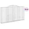 vidaXL Schanskorven 10 st gewelfd 300x30x160/180 cm ijzer