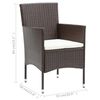 vidaXL Tuinstoelen 4 st poly rattan bruin
