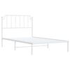 vidaXL Bedframe met hoofdbord metaal wit 107x203 cm