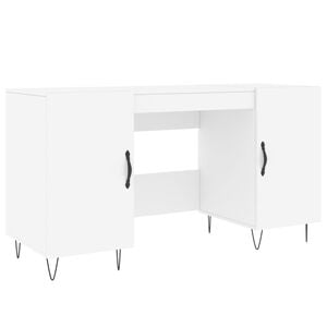 vidaXL Bureau 140x50x75 cm bewerkt hout wit