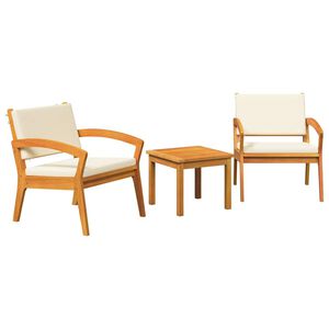 vidaXL Bistroset 3 st Bruin Polyester